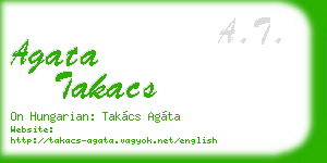agata takacs business card